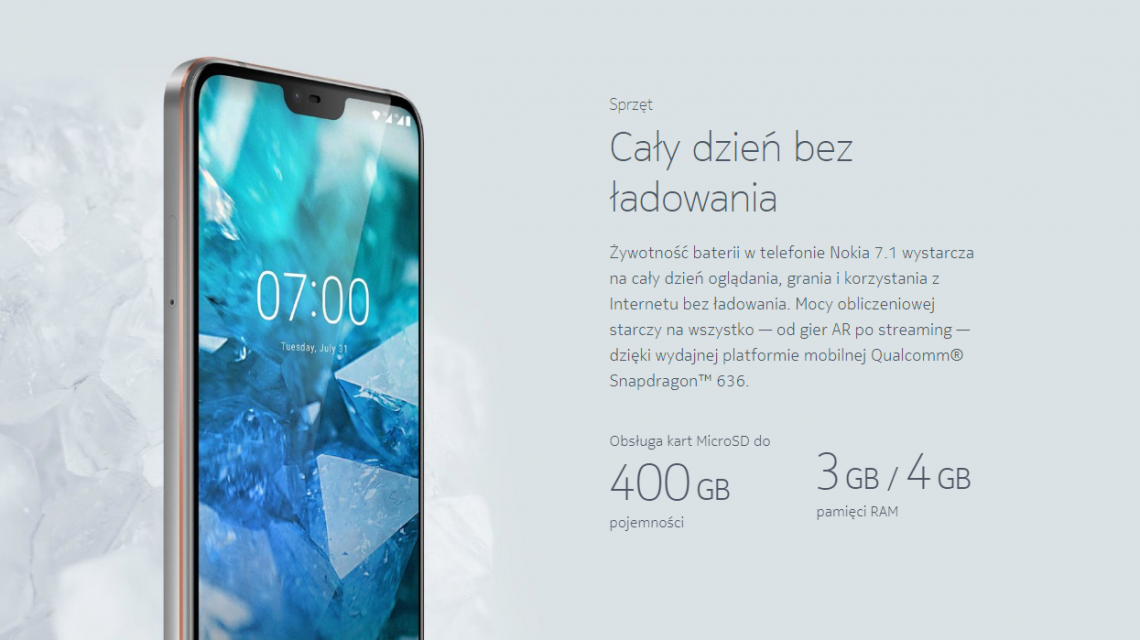 Debiutuje Nokia 7.1. W Polsce trzeba za nią zapłacić 1499 złotych